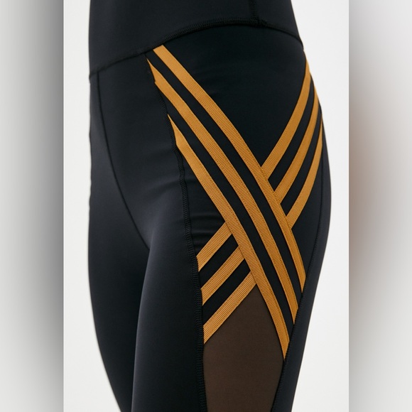 Ivy Park x Adidas Mesh Panel Leggings Black and Brown —Size XS - Picture 5 of 9